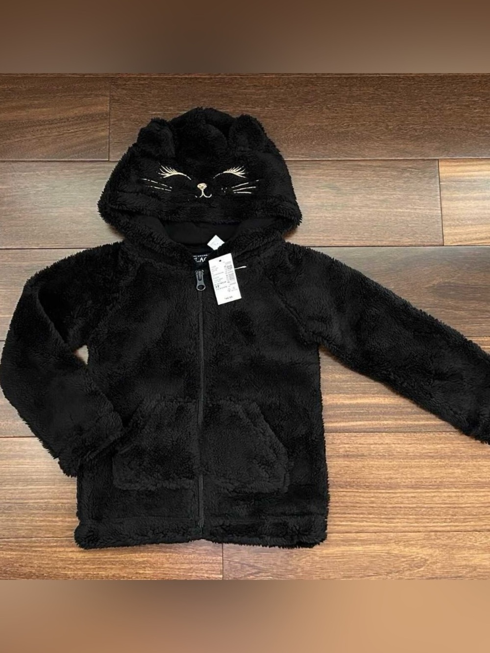Cute and Cozy Black Cat 🐈‍⬛ Sherpa Zip-Up